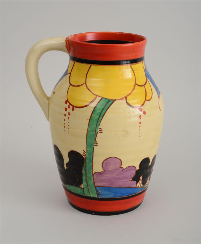 Appraisal: CLARICE CLIFF BIZARRE POTTERY JUG IN THE FANTASQUE PATTERN Made