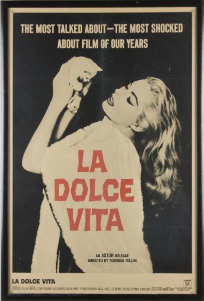 Appraisal: La Dolce Vita Astor Poster One Sheet director Frederico Fellini's