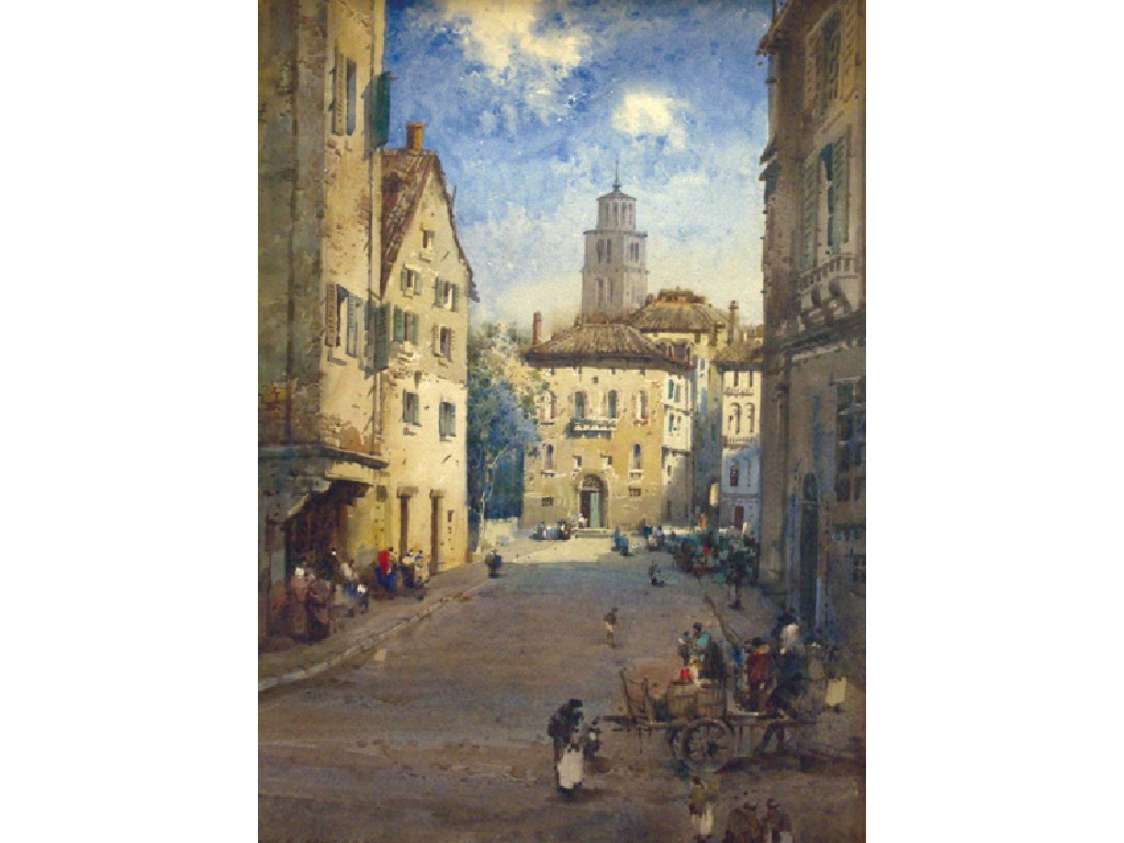 Appraisal: NOEL H LEAVER A Venetian piazza signed and the mount