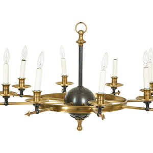 Appraisal: A Neoclassical Style Eight Light Chandelier by Visual Comfort TH