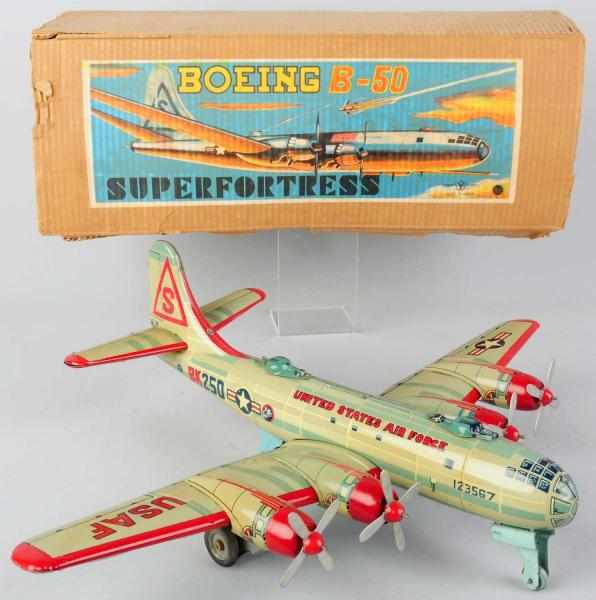 Appraisal: Tin Litho B- Airplane Friction Toy Japanese Made by Yonesowa