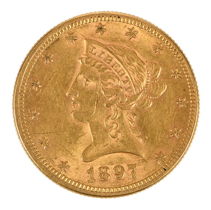 Appraisal: Gold Liberty Head Eagle gold coin actual gold weight AGW