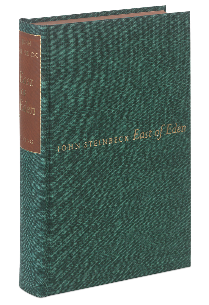 Appraisal: STEINBECK JOHN East of Eden to gilt-lettered green cloth mylar