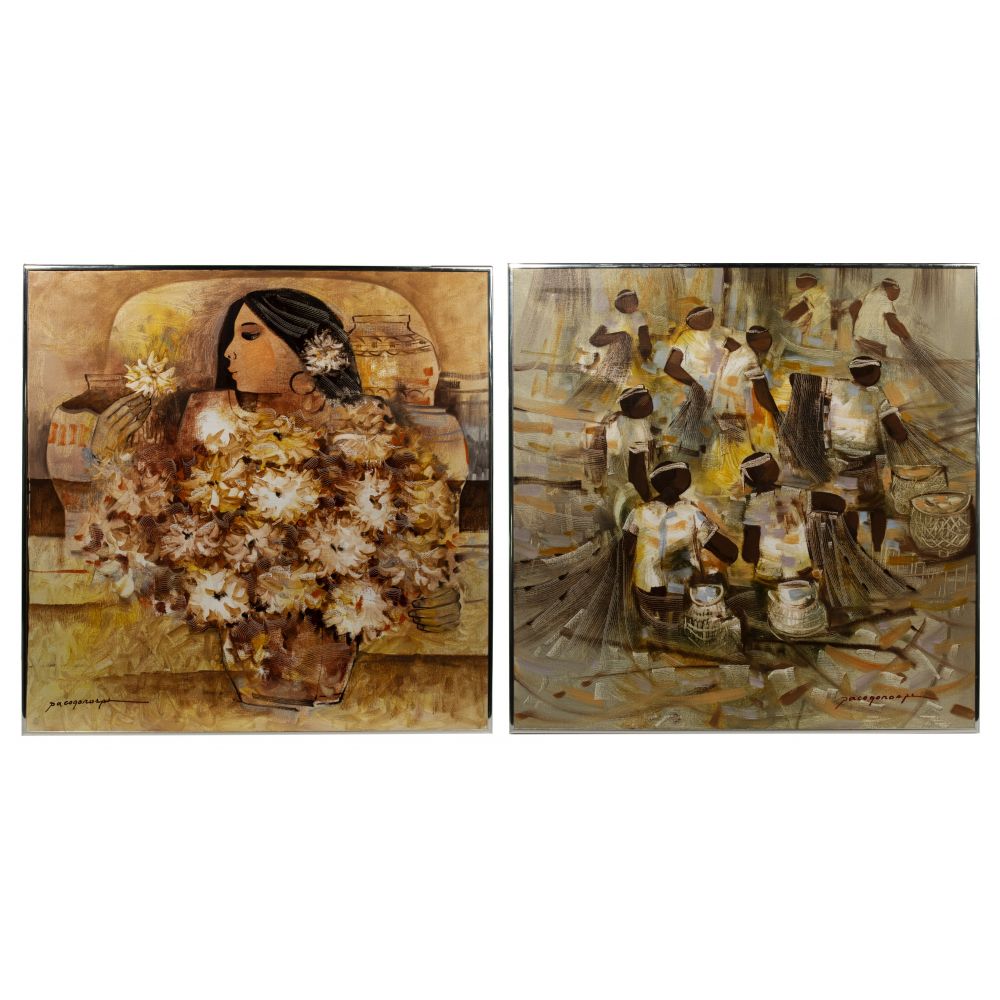 Appraisal: PACO GOROSPE FILIPINO - OILS ON CANVAS undated items including