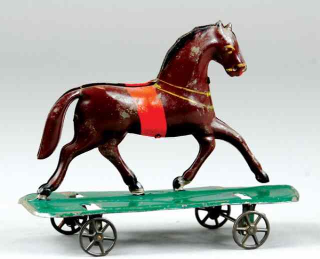 Appraisal: HORSE ON PLATFORM Attributed to Fallows c 's early American