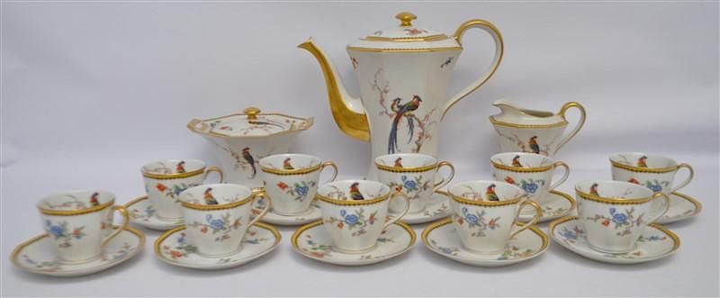 Appraisal: PC HAVILAND LIMOGES EDEN CHOCOLATE POT CUPS Stunning c s