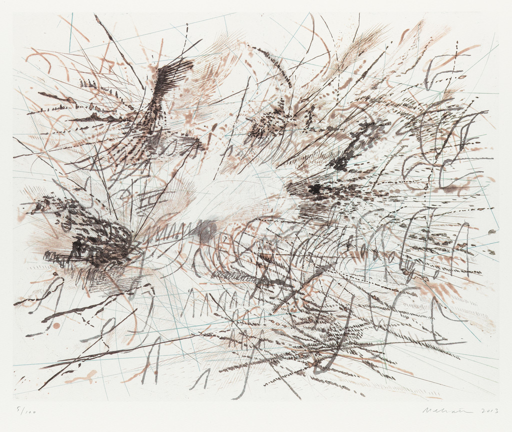 Appraisal: JULIE MEHRETU - Untitled Color lithograph on wove paper x