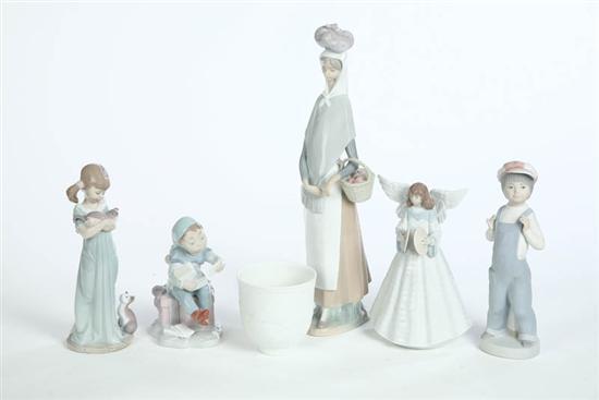 Appraisal: SIX PIECES OF LLADRO The mechanic h Girl with two