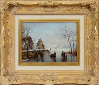 Appraisal: MONOGRAMMED TM DUTCH OIL ON CANVAS LATE TH C MONOGRAMMED