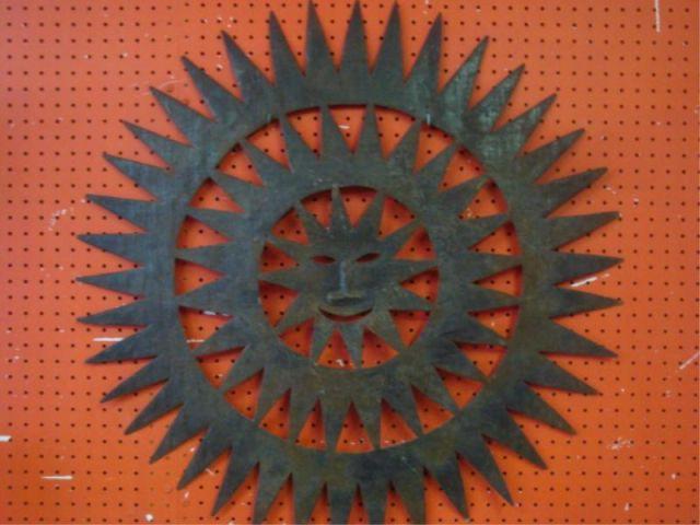 Appraisal: LOUIS Adrien 's Metal Sunburst Wall Art Signed on front