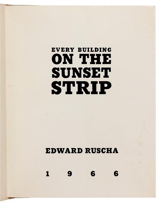 Appraisal: RUSCHA Edward b Every Building on the Sunset Strip Hollywood