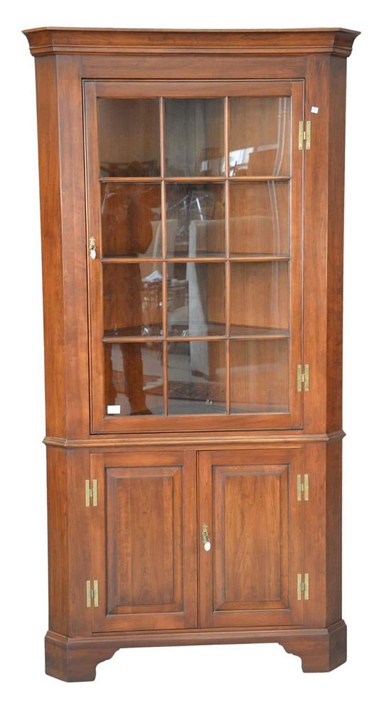 Appraisal: Henkel Harris Cherry Corner Cabinet height inches width inches depth