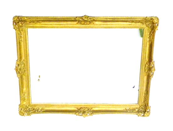 Appraisal: Wall mirror elaborate gilt frame with floral and scroll motif