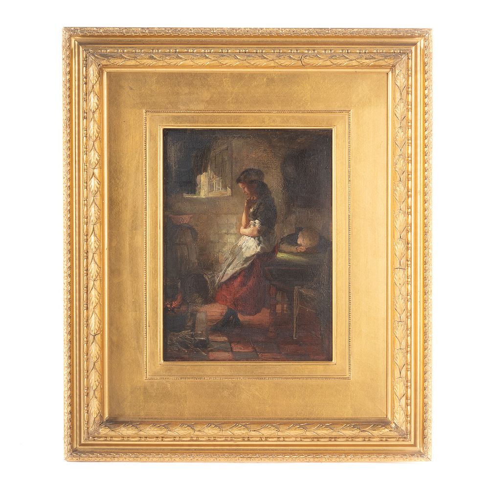 Appraisal: Ferdinand Carl Sierig The Pensive Mother Oil Dutch - Oil