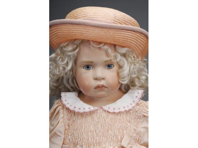 Appraisal: Original Hildegard Gunzel Child Doll Anemene Wax-over-porcelain shoulder head child