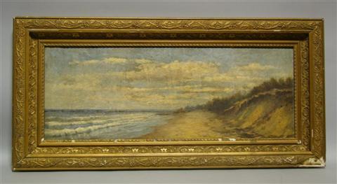 Appraisal: COASTAL SCENE Oil on canvas x in Framed