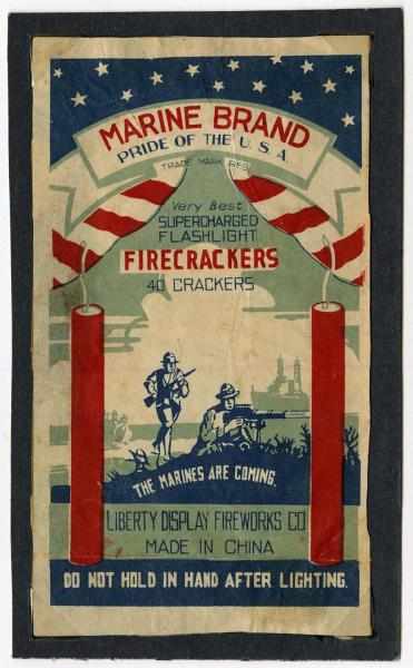 Appraisal: Marine Brand -Pack Firecracker Label Class The Marines are Coming