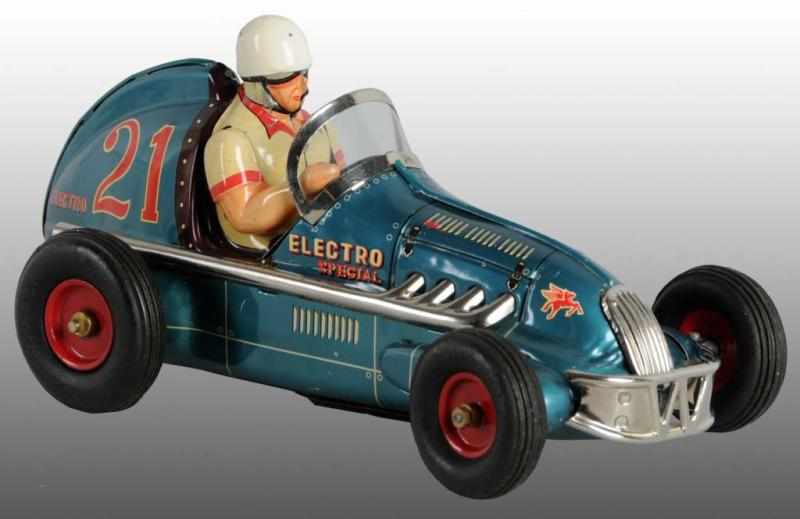 Appraisal: Tin No Electro Race Car Battery-Op Toy Description Japanese Working