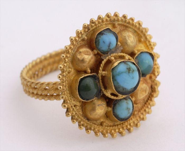 Appraisal: Gold and Turquoise Ring