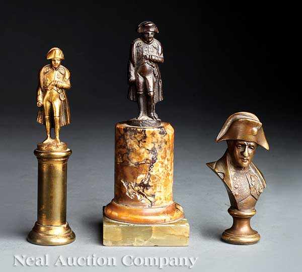 Appraisal: Two Miniature Grand Tour Bronze Figures of Napoleon after the