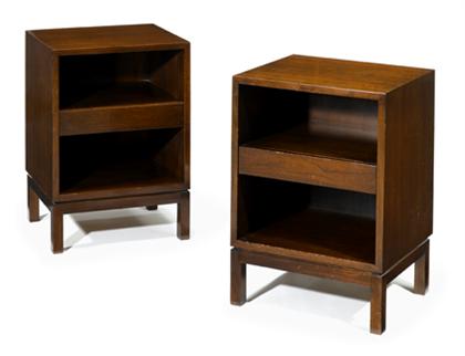 Appraisal: Pair of walnut nightstands edward wormley - for dunbar Rectangular