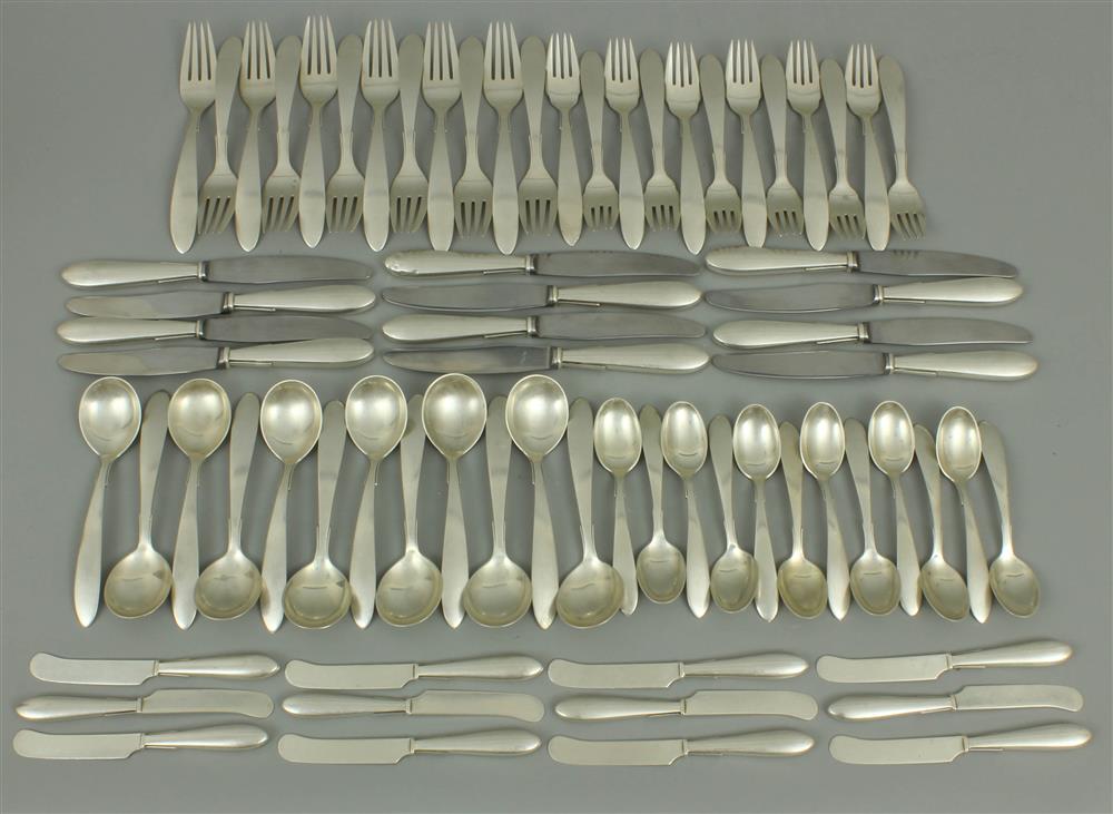 Appraisal: DANISH SILVER FLATWARE SERVICE A DRAGSTED COPENHAGEN PATTERN DRG each