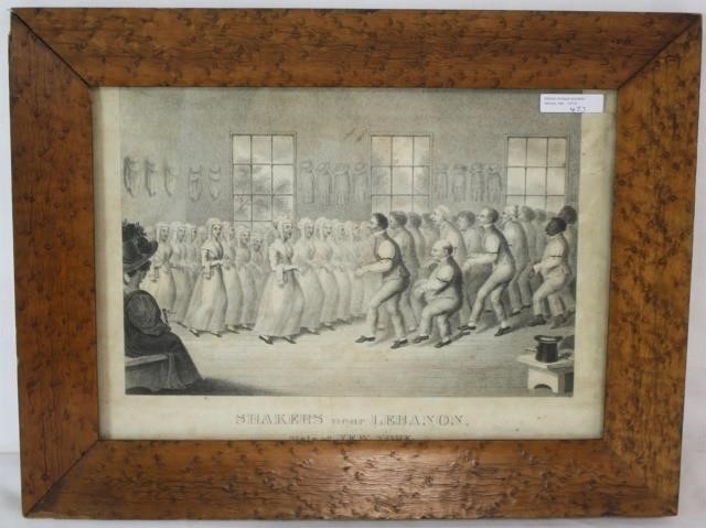 Appraisal: CA PRINT OF THE SHAKERS NEAR LEBANON IN APERIOD BIRD