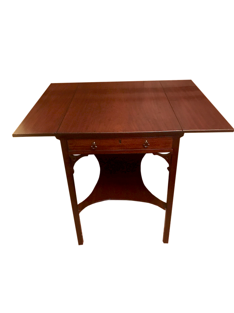 Appraisal: Mahogany Table Mahogany Side Table Mahogany side table with drawer