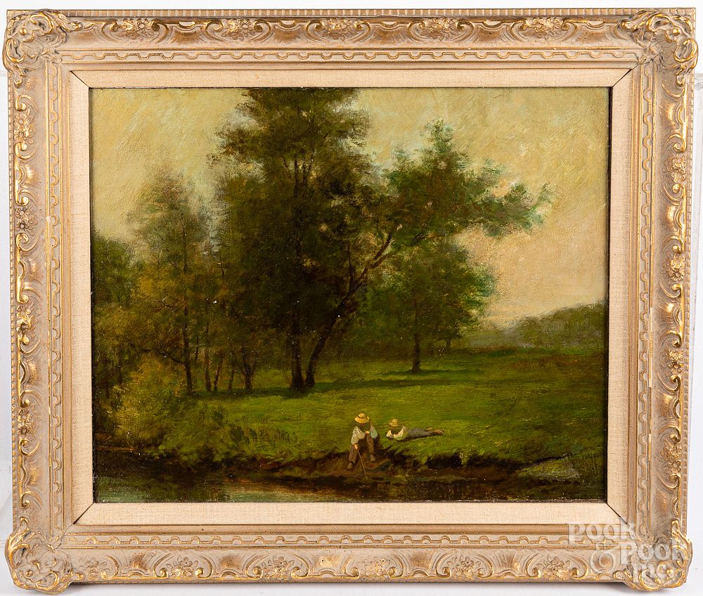 Appraisal: Oil on canvas impressionist landscape Oil on canvas impressionist landscape