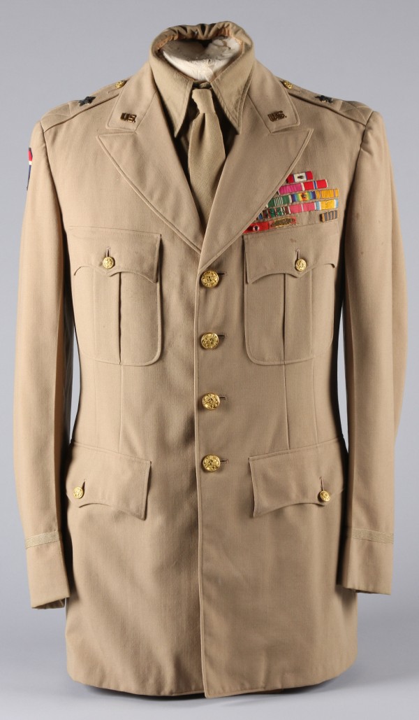 Appraisal: Summer tan uniform coat of Brigadier General Raymond Moses Coat