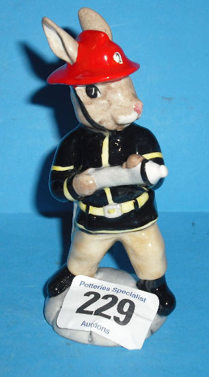 Appraisal: Royal Doulton Bunnykins Figure American Firefighter DB Limited Edition Boxed