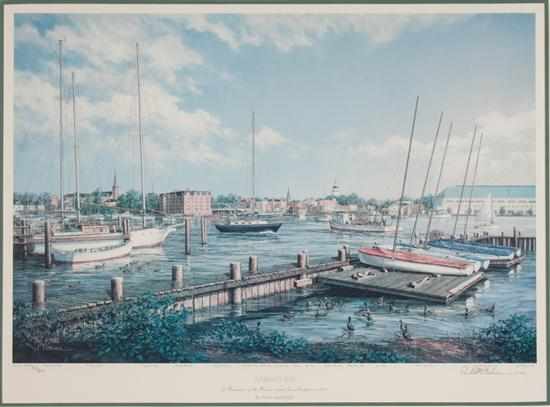 Appraisal: Paul McGehee American b ''Annapolis'' color screenprint ed signed ''Paul