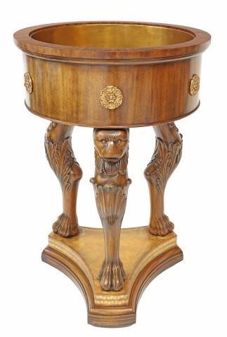 Appraisal: Regency style mahogany jardiniere stand Maitland-Smith late th c circular