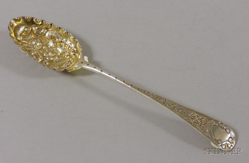 Appraisal: Hester Bateman Silver Tablespoon London c later chased embossed and