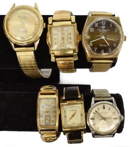 Appraisal: lot of Vintage Gents wristwatches including Lucien Piccard Automatique kt