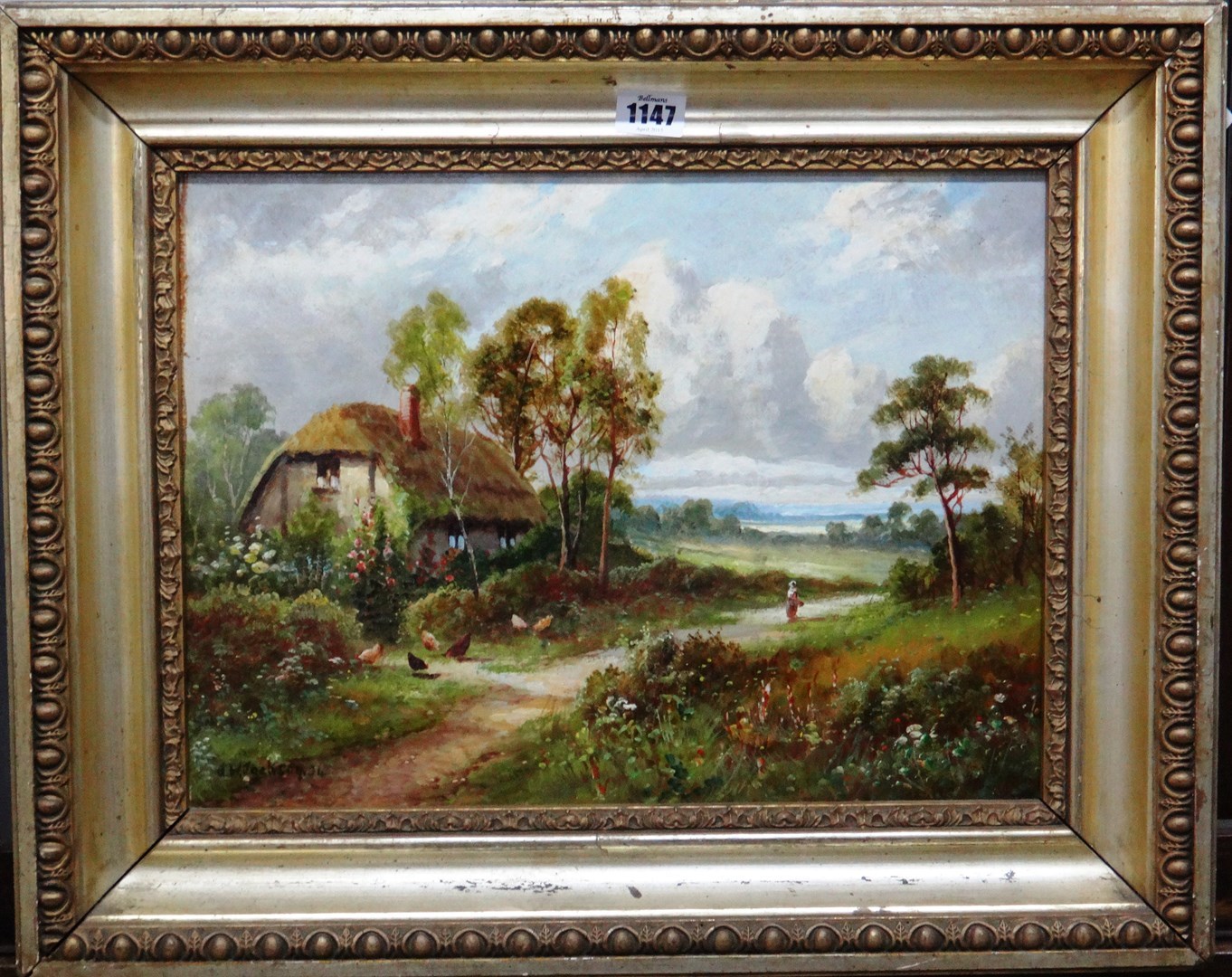 Appraisal: J W Jackson early th century Near Westcott Surrey oil