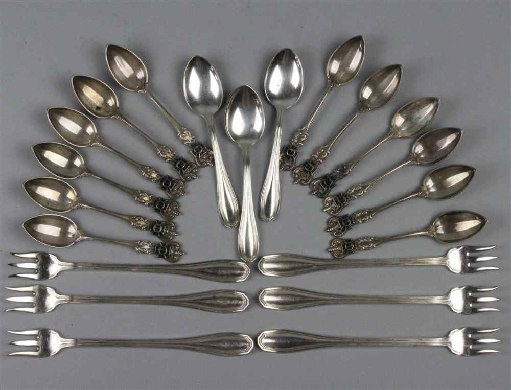 Appraisal: TWELVE TOWLE SILVER MASONIC DEMITASSE SPOONS pat with applied enamel