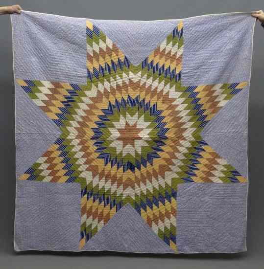 Appraisal: th c lone star quilt '' Square