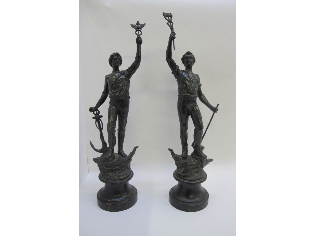 Appraisal: Pair of spelter figure