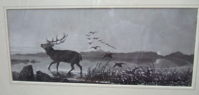 Appraisal: After Sir Edwin Landseer Stags in loch landscapes two an