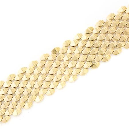 Appraisal: Wide Gold Bracelet Estimate -