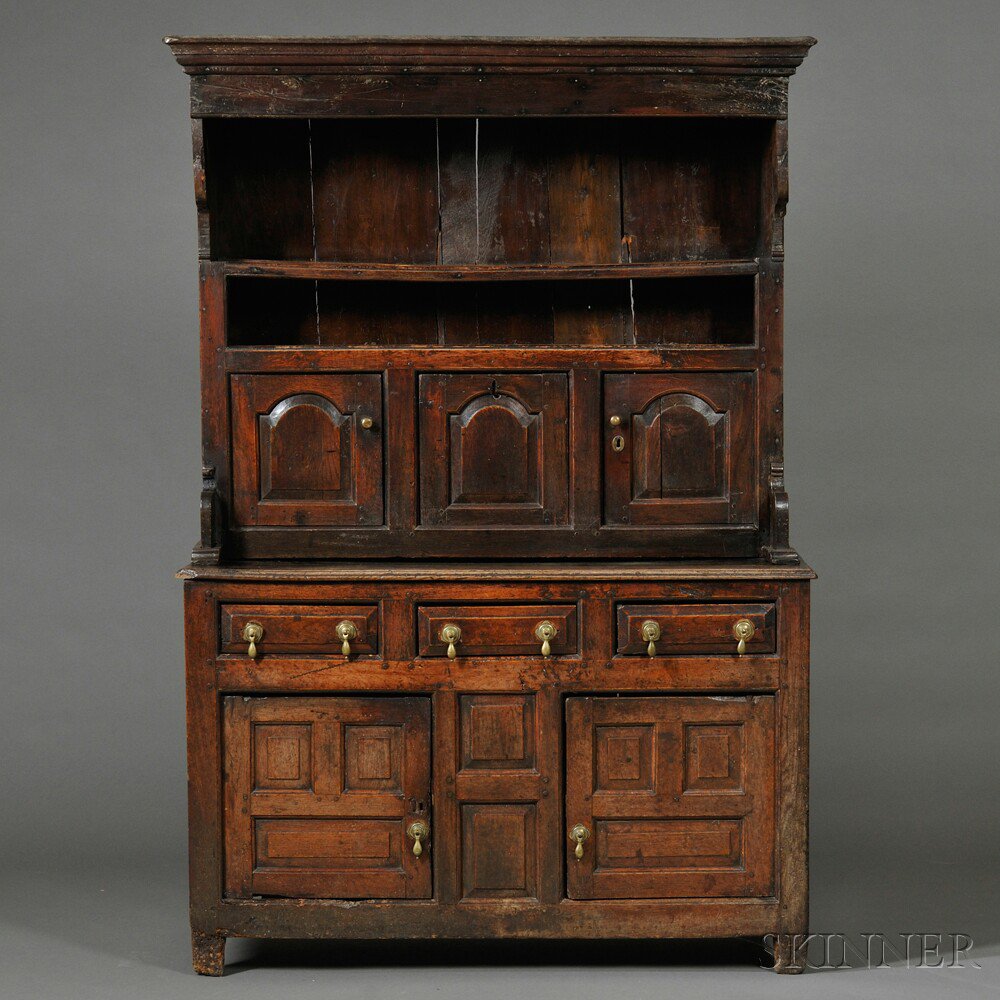 Appraisal: Provincial Georgian Oak Dresser England th century in two parts