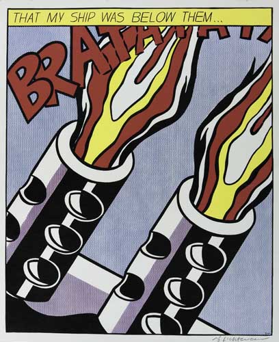 Appraisal: ROY LICHTENSTEIN As I Opened Fire Three offset color lithographs