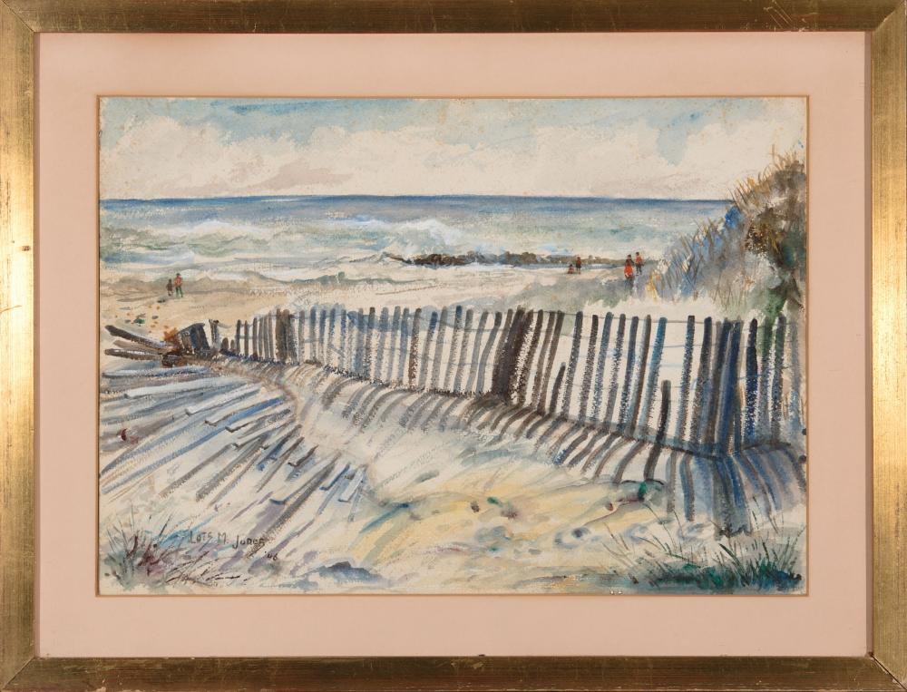 Appraisal: Lois Mailou Jones American - Beach Scene watercolor on paper