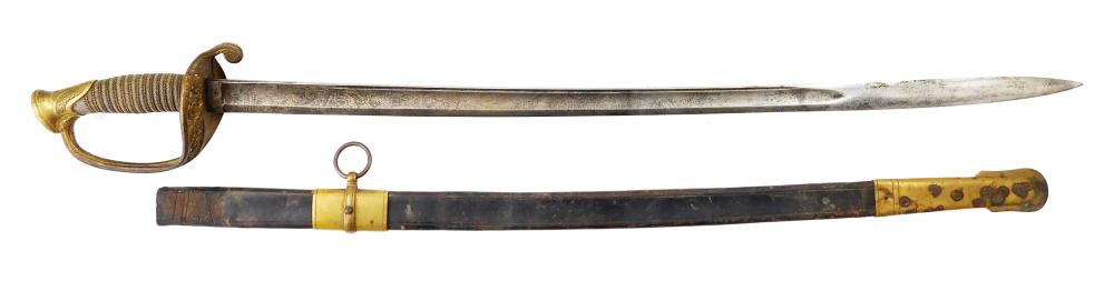 Appraisal: WEAPON Civil war infantry officers sword dated Ames sword Co