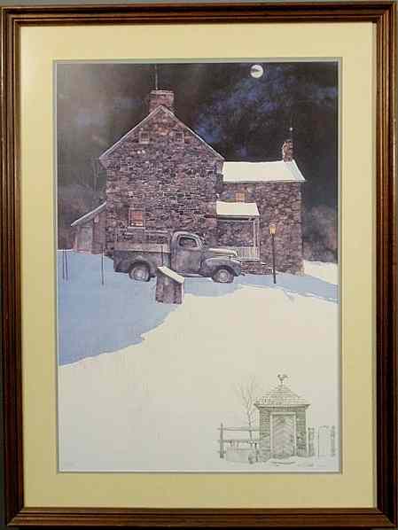 Appraisal: Limited edition Peter Sculthorpe print of a Chester County stone