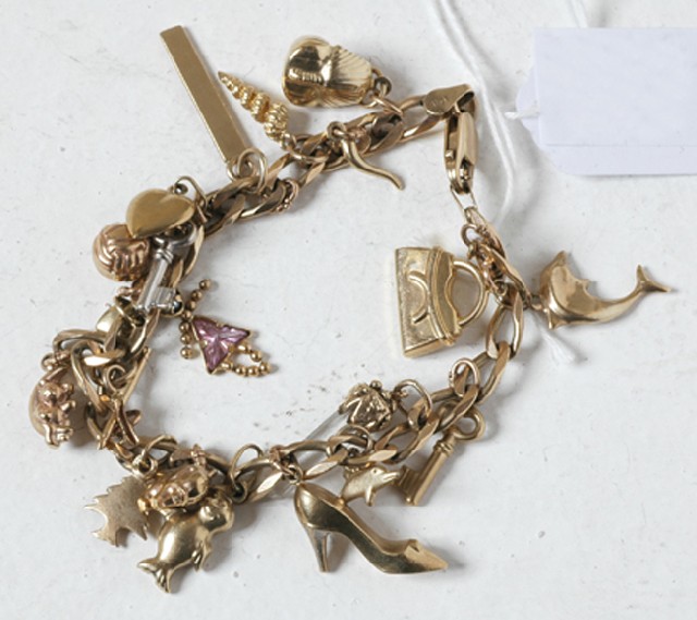 Appraisal: CT GOLD CHARM BRACELET APPROXIMATE WEIGHT GMS