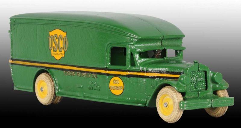 Appraisal: Cast Iron Arcade Union Supply Van Toy in OB Description