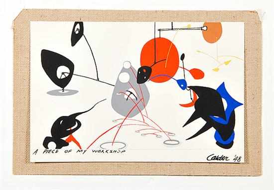 Appraisal: Alexander Calder Connecticut New York - WALLPAPER A piece of