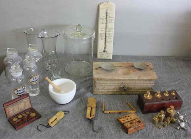 Appraisal: Lot of Vintage Pharmaceutical Items From a Larchmont NY home